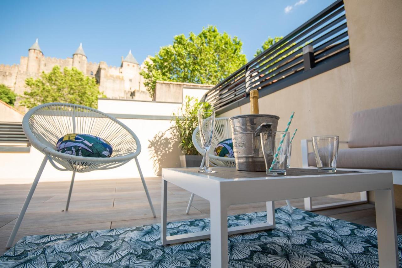 La Terrasse De La Tour Pinte. Apartment Carcassonne Exterior foto